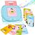 Brastoy Brinquedo Educativo Infantil Montessori Com Leitor de Cartões Falantes em Português e Inglês 112 Cartões com 224 Palavra